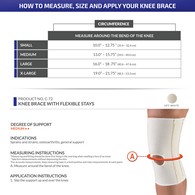 Champion 0072 Knee Brace with Flexible Stays - White