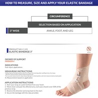 Champion 0123 Elastic Bandage - Universal Size - Beige - 3 in Width