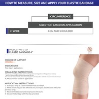 Champion 0124 Elastic Bandage - Universal Size - Beige - 4 in Width