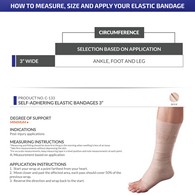 Champion 0133 Self-Adhering Elastic Bandage - Universal Size - 3 in Width - Beige