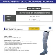 Champion 0157-A Cast Protector, Full Leg Size - Gray - Adult