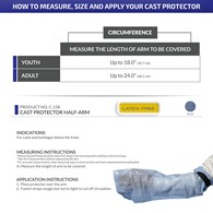 Champion 0158 Cast Protector, Half Arm Size - Gray