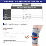 Champion 0435 Elastic Knee Support with Flexible Stays - Silver