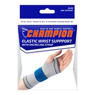 Champion 0438 Elastic Wrist Support with Encircling Strap - Silver
