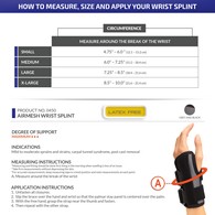Champion 0450L-M Airmesh Wrist Splint - Black - Medium