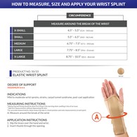 Champion 50-33L-L Elastic Wrist Splint - Beige - Large