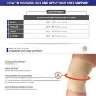Champion 70-44-XL Contour Cut Knee Support - Beige - Extra Large