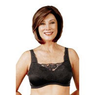 Classique 765SE Post Mastectomy Fashion Bra - Romantic Camisole Bra - Black - 34A