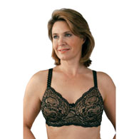 Classique 766 Post Mastectomy Fashion Bra - Black/Skin - 36B
