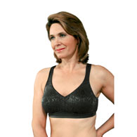 Classique 769E Post-Mastectomy Fashion Bra - Microfiber Knit - Black - 38AA