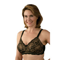 Classique 779 Post Mastectomy Fashion Bra - Black/Skin - 40C