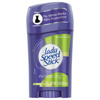 Lady Speed Stick Colgate 196369-Lady Speed Stick Powder Fresh Invisible Dry Solid Deodorant, Deodorants & (CS/12)