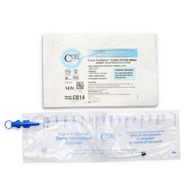 Cure Catheter Closed System ConvaTec CB14-Cure Catheter Intermittent Catheter Tray, 14 Fr, Catheter & Bag Kits & (CS/100)