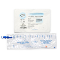 Cure Catheter Closed System ConvaTec CB16-Cure Catheter Intermittent Catheter Tray, 16 Fr, Catheter & Bag Kits & (CS/100)