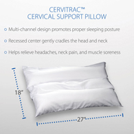 Core Products 260 Cervitrac Fiber Cervical Pillow-Standard