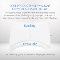 Core Products 265 CervAlign Cervical Pillow-5" Lobe