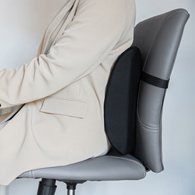 Core Products 404 Bucket Seat Sitback Lumbar Cushion-Standard-Black