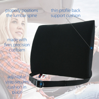 Core Products 410 Slimrest Standard Lumbar Support-Black