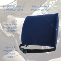 Core Products 410 Slimrest Standard Lumbar Support-Blue