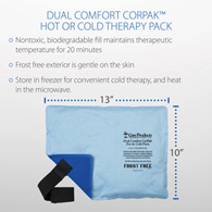 Core Products 532 Dual Comfort Hot/Cold Therapy Packs-10" x 13"