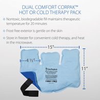 Core Products 534 Dual Comfort Hot/Cold Therapy Packs-Tri-Sectional