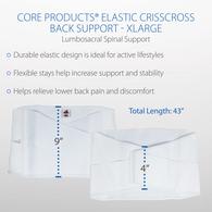 Core Products 6060 Elastic Criss Cross Lower Back Support-Extra Large