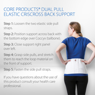 Core Products 6062 Dual Pull Elastic Crisscross Lumbosacral Belt
