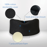 Core Products 6262 Foam Black Cervical Collar-3.5 Inches Chin to Sternal Notch
