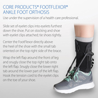 Core Products 6355 FootFlexor Ankle Foot Orthosis-Extra Small/Small