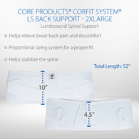 Core Products 7000 CorFit Lumbosacral Belt-2XL
