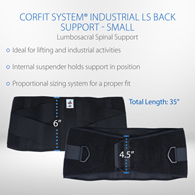 Core Products 7500 CorFit Industrial Belt w/ Internal Suspenders-Small