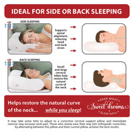 Core Products FIB-8200 Tri-Core Comfort Zone Cervical Pillow, Firm, Full Size