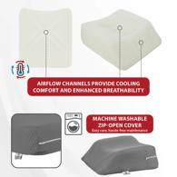 Therapeutica FOM-131-GR-PET Firm Orthopedic Travel Pillow - Petite Size - Gray