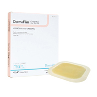 DermaFilm DermaRite Industries 00219E-DermaFilm Hydrocolloid Dressing, 4 x 4 in, Hydrocolloids (BX/10)