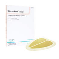 DermaFilm DermaRite Industries 00279E-DermaFilm Hydrocolloid Dressing, 6 x 7 in Sacral, Hydrocolloids (BX/5)