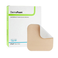 DermaFoam DermaRite Industries 00292E-DermaFoam Nonadhesive without Border Foam Dressing, 6 x 6 in, Foams (BX/10)
