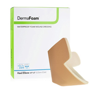 DermaFoam DermaRite Industries 00293E-DermaFoam Nonadhesive without Border Foam Dressing, Heel/Elbow, Foams (BX/5)
