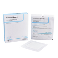BorderedFoam DermaRite Industries 00297E-BorderedFoam Adhesive with Border Foam Dressing, 6 x 6 in, Foams (BX/10)