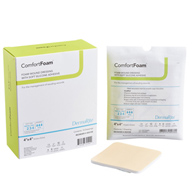 ComfortFoam DermaRite Industries 00315E-ComfortFoam Silicone Adhesive without Border Silicone Foam Dressing, 4 x 4 (BX/10)