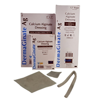 DermaGinate/ Ag DermaRite Industries 00520E-DermaGinate Ag Silver Alginate Dressing, 2 x 2 in, Silver Dressings (BX/10)