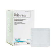 DermaRite 11230 Bordered Gauze Adhesive Dressing, White, Sterile, 2 x 3-3/4 in (BX)