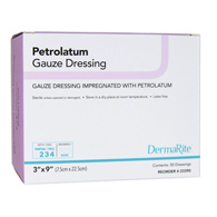 DermaRite DermaRite Industries 23390-DermaRite Petrolatum Impregnated Dressing, 3 x 9 in, Impregnated Dressings (BX/50)
