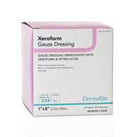 Xeroform DermaRite Industries 24180-Xeroform Xeroform Petrolatum Impregnated Dressing, 1 x 8 in (BX/50)