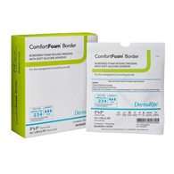 ComfortFoam Border DermaRite Industries 43330-ComfortFoam Border Silicone Adhesive with Border Silicone Foam Dressing (BX/10)