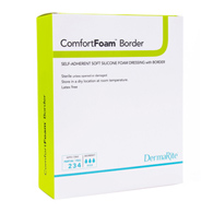 ComfortFoam Border DermaRite Industries 43680-ComfortFoam Border Silicone Adhesive with Border Silicone Foam Dressing (EA/1)