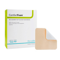 ComfortFoam DermaRite Industries 44330-ComfortFoam Silicone Adhesive without Border Silicone Foam Dressing, 3 x 3 (BX/10)