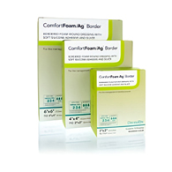 ComfortFoam/Ag Border DermaRite Industries 48440-ComfortFoam/Ag Border Silver Foam Dressing, 4 x 4 in, Silver (BX/10)