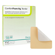 ComfortFoam/Ag Border DermaRite Industries 48660-ComfortFoam/Ag Border Silver Foam Dressing, 6 x 6 in, Silver (EA/1)