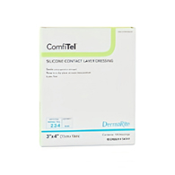 ComfiTel DermaRite Industries 56340-ComfiTel Wound Contact Layer Dressing, 3 x 4 inch, Silicone