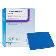 DermaBlue+ Foam DermaRite Industries 76040514-DermaBlue+ Foam Silver Foam Dressing, 4 x 5 in, Foams (BX/10)